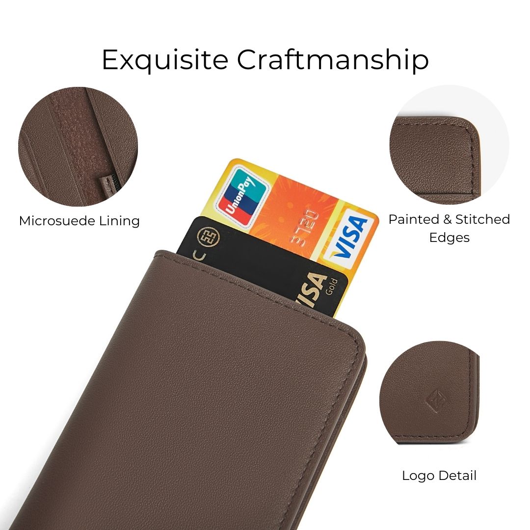 Achiever Slim Wallet - Cafeine Brown