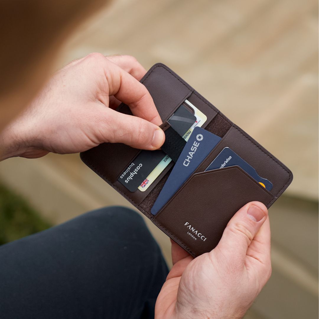 Achiever Slim Wallet - Cafeine Brown