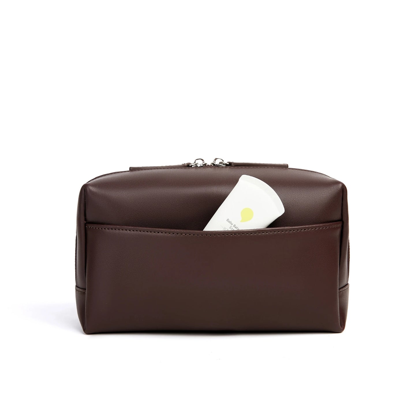 TRAVELER TOILETRY POUCH - Chocolate Brown